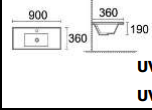 Ceramic Vanity Basin – Gloss White Top with Single Tap Hole 900mmx360mmx190mm