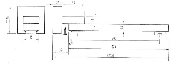 Onix Black Bath Spout – Swivel