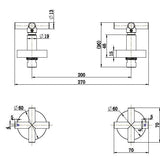 Black Cross Handle Wall Taps