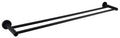 Round Double Towel Rail Black – Modern Bathroom Towel Rack 600mm, 750mm, 900mm Sizes