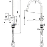 Black Pull Out Kitchen Mixer