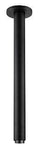 Black Round Ceiling Shower Arm – Available in 300mm and 600mm, with a sleek black matte finish