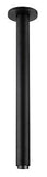 Black Round Ceiling Shower Arm – Available in 300mm and 600mm, with a sleek black matte finish