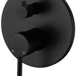 Black Round Wall Mixer with Diverter – 35mm Cartridge and Ø 160mm Cover Plate