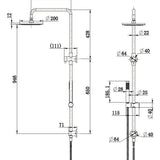 Black Round Shower Unit