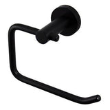 Black Round Toilet Paper Holder – Wall-mounted, Matte Black Finish for Modern Bathrooms