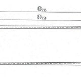 Black Round Towel Rail 750mm