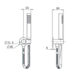 Black Shower Hose & Sprayer
