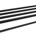 Black Square Bath Towel Shelf with a modern design and matte black finish, offering ample space for towel storage in a bathroom.