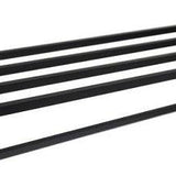 Black Square Bath Towel Shelf with a modern design and matte black finish, offering ample space for towel storage in a bathroom.