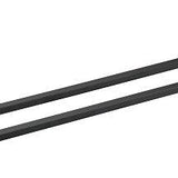 Square Double Towel Rail in black matte finish, available in 600mm, 750mm, and 900mm, ideal for modern bathroom towel storage.