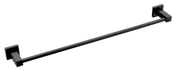 Black Square Single Towel Rail