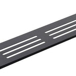 Black Square Stainless Steel Shelf with a matte black finish, designed to enhance bathroom storage and organization with a modern, minimalist touch.