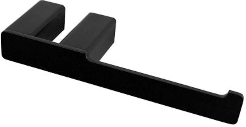 CH-1951 Black Toilet Paper Holder – 205mm wall-mounted minimalist toilet paper holder with black finish.