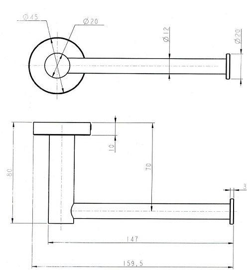Onix Black Toilet Roll Holder