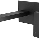 CHA-43M Black Wall Mixer with Spout – Stylish black wall mixer with 35mm cartridge and 155mm spout for modern bathrooms.