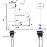 Brushed Gold Round Basin Mixer