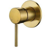 Marbella Brushed Gold Round Wall Mixer