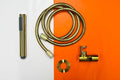 DGB-1042 Brushed Gold Shower Handpiece on Bracket for luxurious and water-efficient bathroom setups.