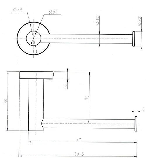 Marbella Brushed Gold Toilet Roll Holder