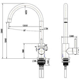 Brushed Nickel Round Kitchen Mixer