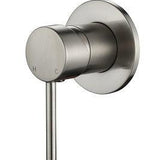 Brushed Nickel Wall Mixer BNA-70W – Wall-mounted mixer with 35mm cartridge and 80mm cover plate for modern bathrooms.
