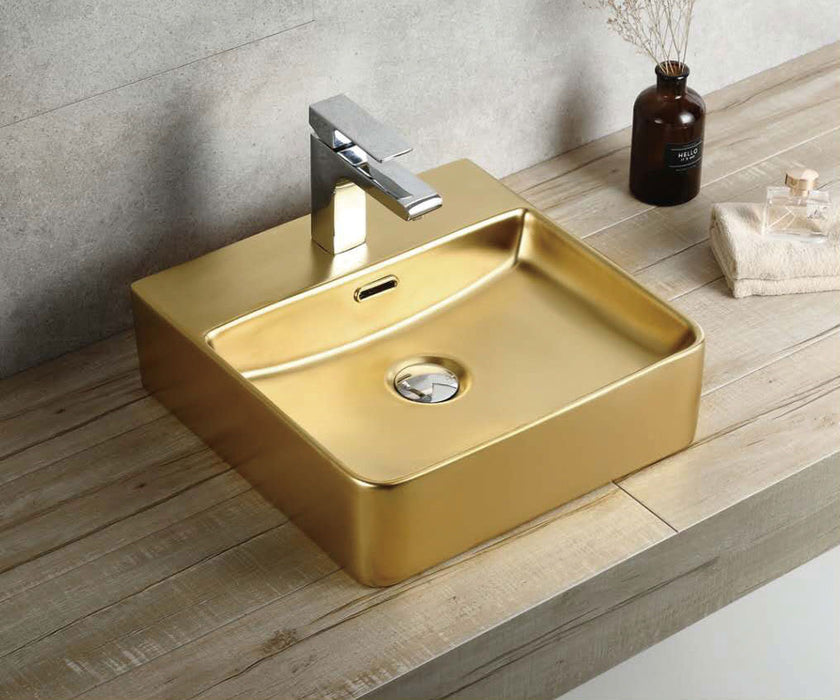 CB-121 Square Ceramic Countertop Basin –  420mmx420mmx130mm