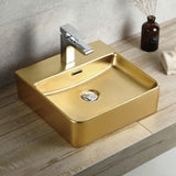 CB-121 Square Ceramic Countertop Basin –  420mmx420mmx130mm
