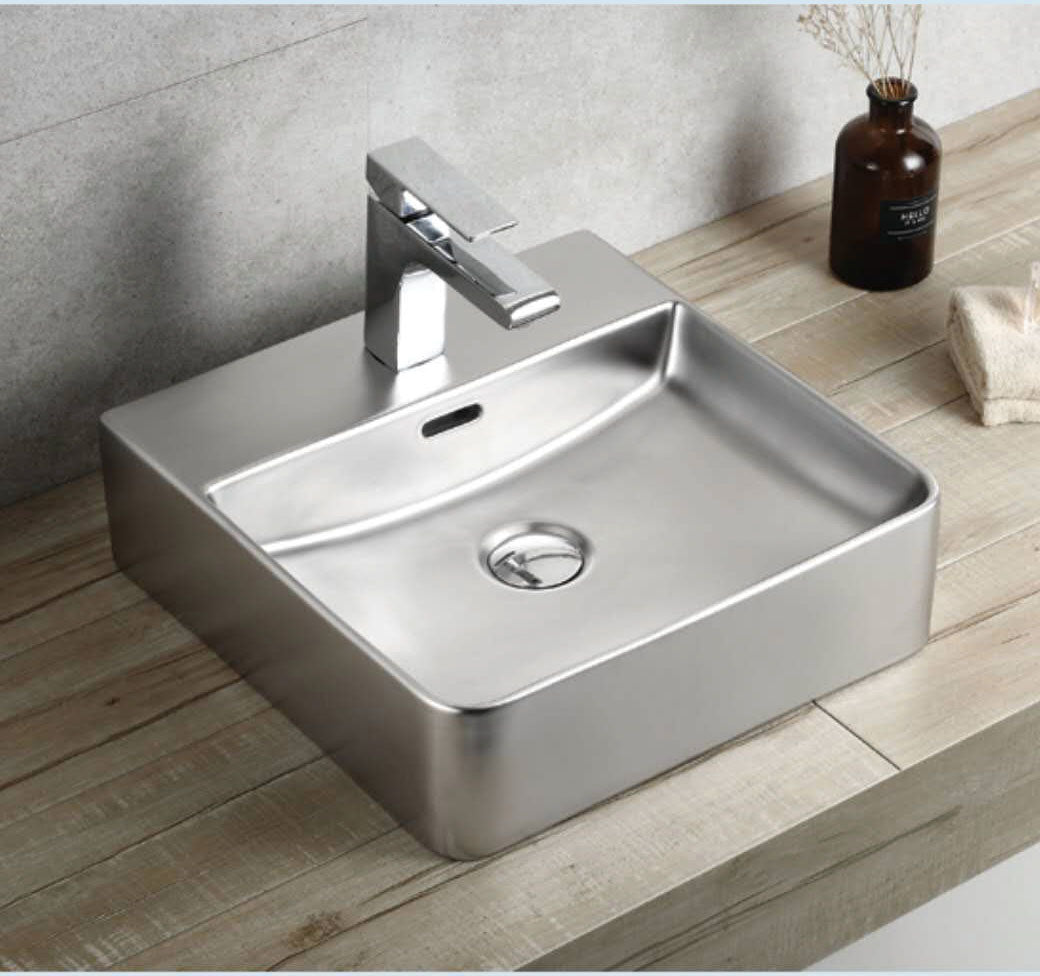 CB-121 Square Ceramic Countertop Basin –  420mmx420mmx130mm