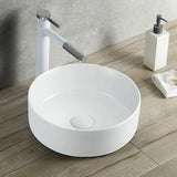 Round Countertop Ceramic Basin – CB-126 & CB-128 Models in Matte and Glazed Finishes