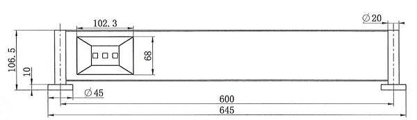 Brushed Nickel Metal Shelf