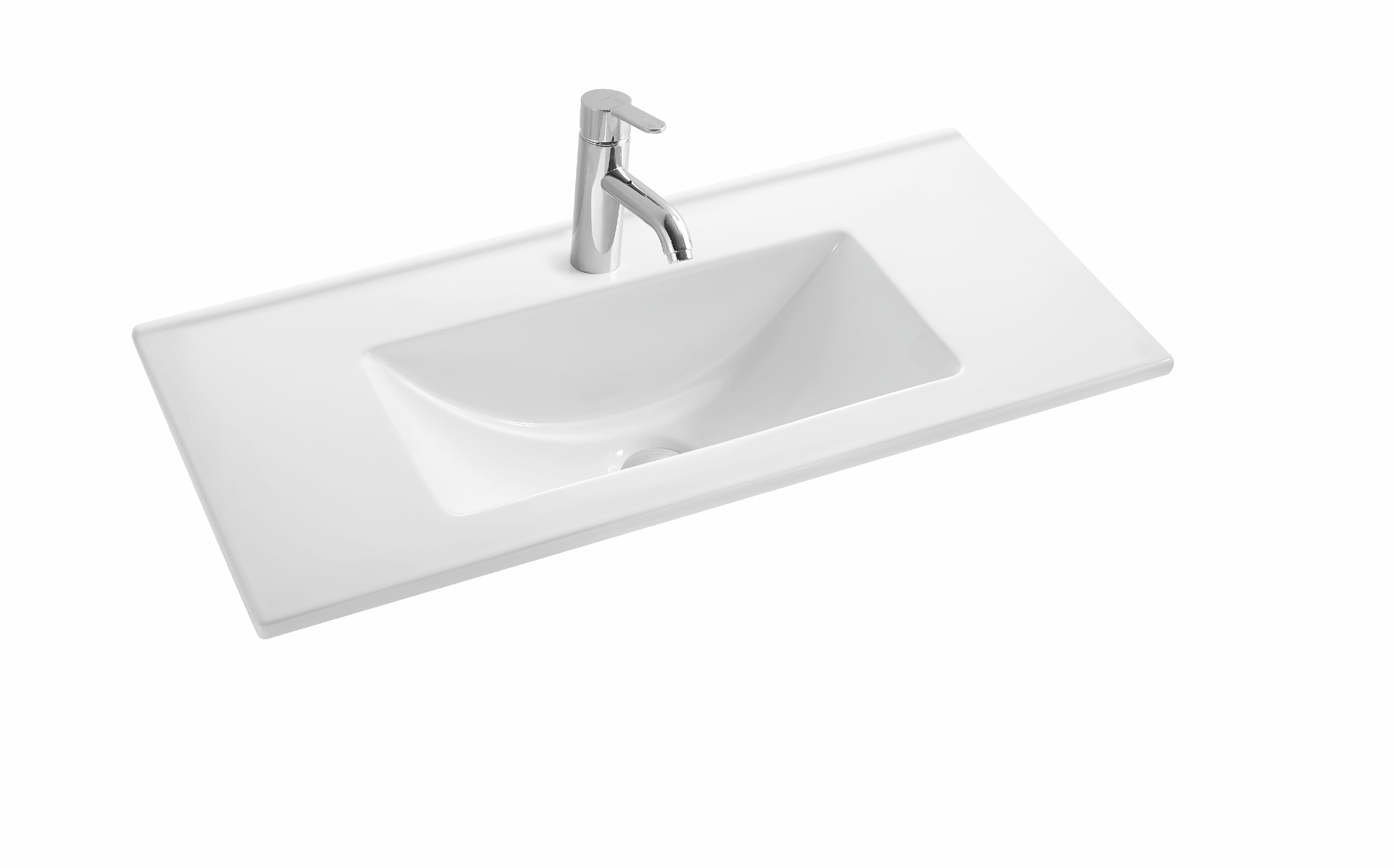 Ceramic Vanity Basin – Gloss White Top 750mmx360mmx190mm