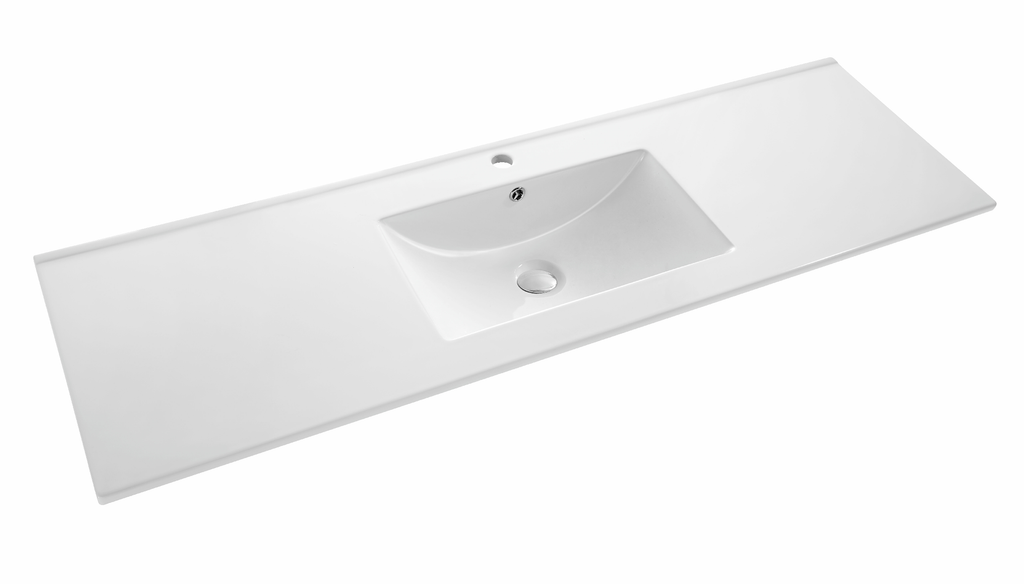 Ceramic Vanity Basin – Wide with Single Tap Hole and Wave Bowl Design 1500mmx460mmx200mm