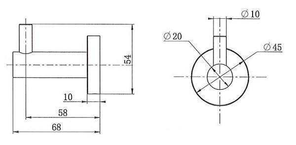 Chrome Round Robe Hook