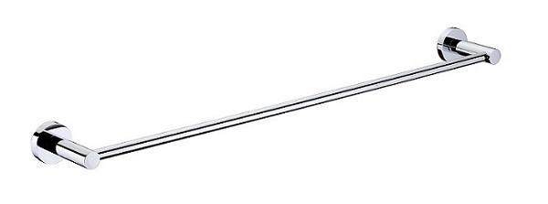 Chrome Round Single Towel Rail 750mm