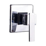 TYO-42W Square Wall Mixer – 35mm cartridge chrome wall mixer with 110mm cover plate for modern bathrooms.