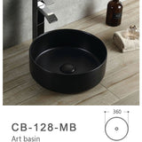 Circle Ceramic Basin 360mmx360mmx120mm