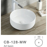 Circle Ceramic Basin 360mmx360mmx120mm