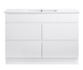 Core 1200DW Freestanding Vanity 460mm – Gloss White Finish with Soft Close Drawers