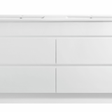 Core 1500DW Freestanding Vanity 460mm – Gloss White Finish with Soft Close Drawers