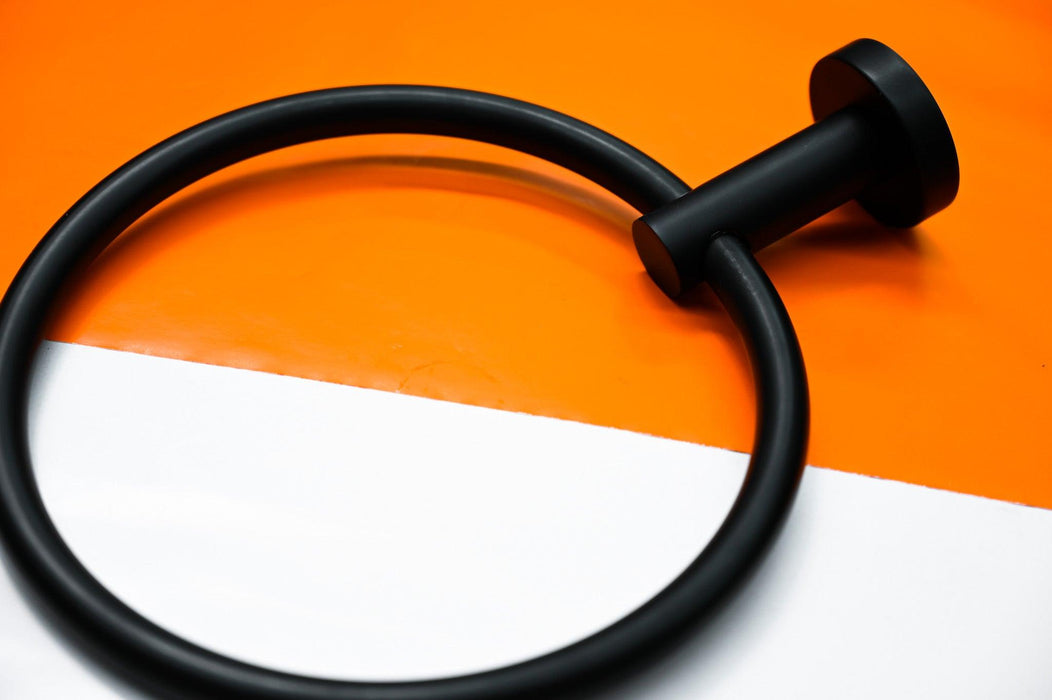 Black Round Towel Ring