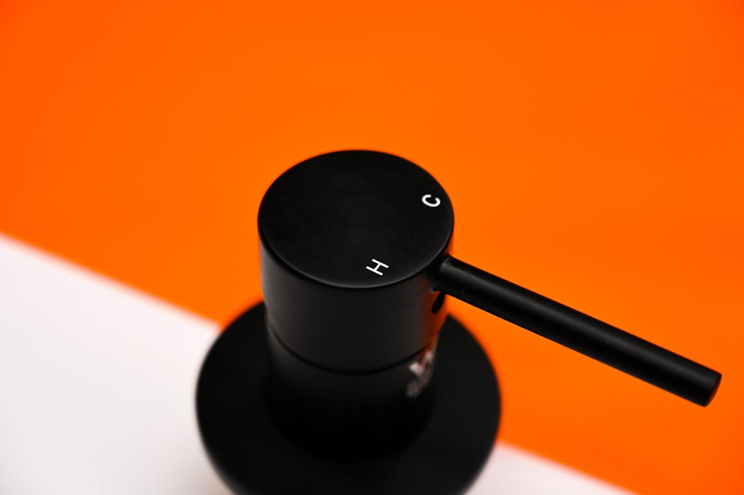 64mm Black Round Wall Mixer