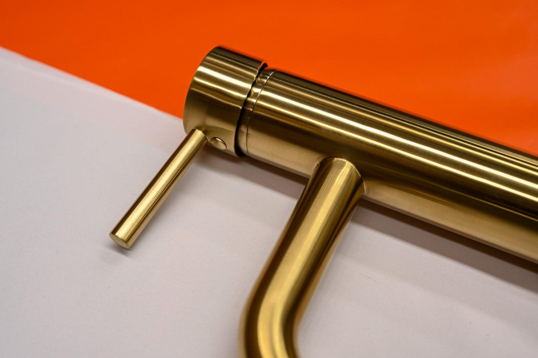 Brushed Gold Round Basin Mixer