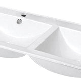 Double Bowl Ceramic Vanity Basin – Wide with Slimline Top & 1TH Per Bowl 1500mmx460mmx200mm