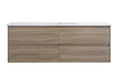 Mina 1500SA1 Wall Hung Vanity 460mm – Timber Look Melamine Finish with Soft Close Drawers