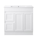 Quinn 900WL Freestanding 460mm Vanity Modern European Design Left Hand Side Drawers