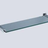 Rola Glass Shelf – Modern Bathroom Glass Shelf with Metal Brackets (529mm x 125mm x 35mm)