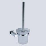 Rola Toilet Brush Holder – Stainless Steel Handle with Glass Holder (147mm x 118mm x 336mm)