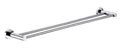 Round Double Towel Rail – Chrome bathroom towel rack in 600mm, 750mm, and 900mm sizes.