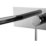 TK70M Wall Mixer with Spout – Chrome bathroom wall mixer with 35mm cartridge and 180mm spout for modern bathrooms.